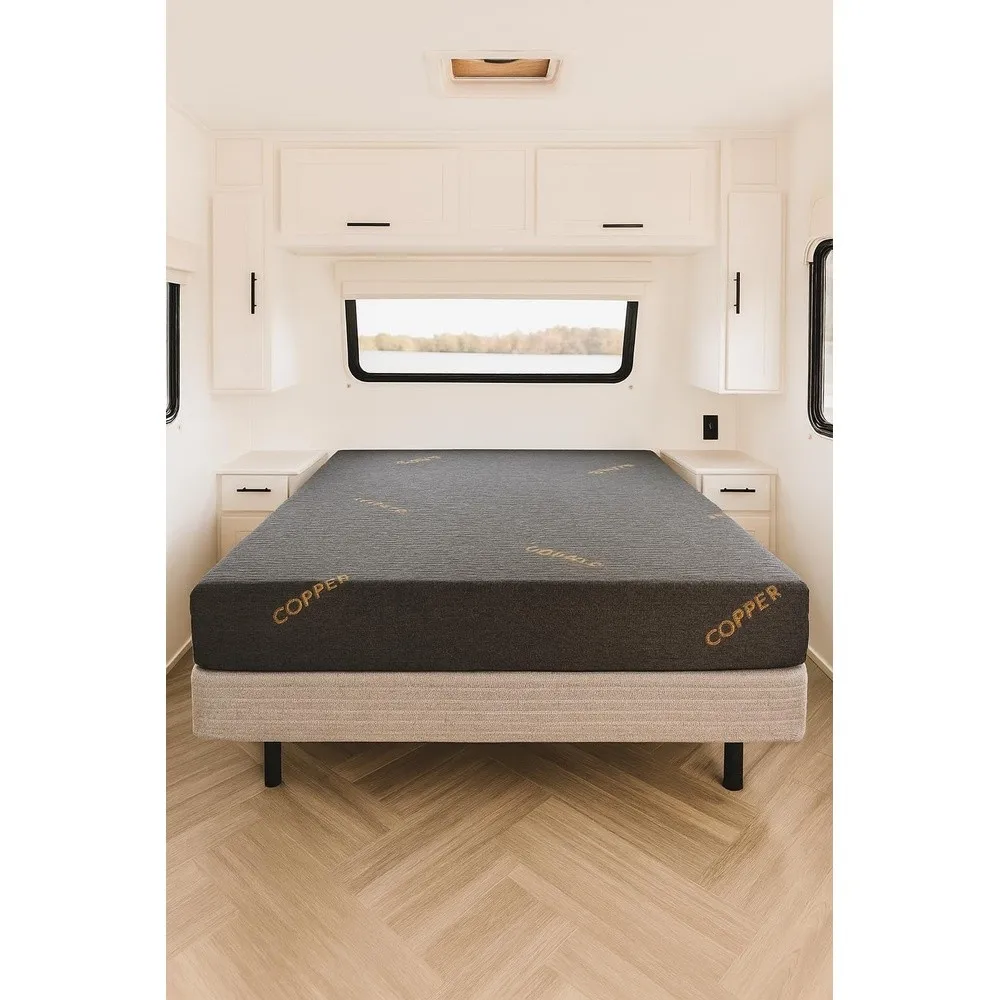 6 inch RV Comfort Series Copper Memory Foam RV Mattress – Copper Infused Stretch Knit Cover – Cooling Pressure