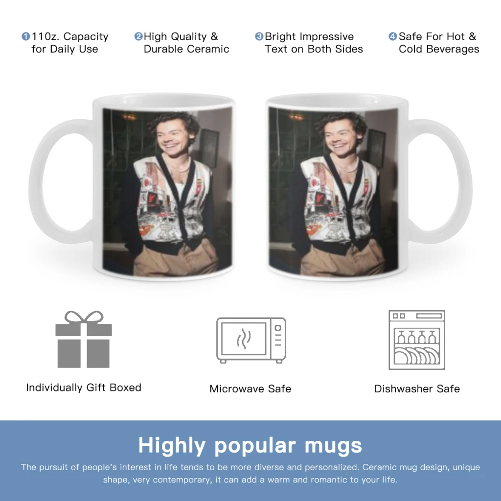 

Singer H-Harry_S-Styles Free shipping Coffee Cups Ceramic cups creative cups and cute mugs Personalized Gift Cup For Tea