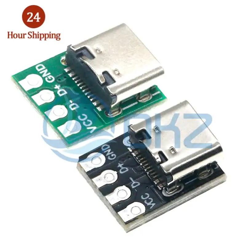 100PCS MICRO USB to DIP Adapter 5pin female connector B type pcb converter pinboard 2.54