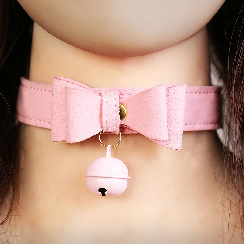 اكسسوارات ألعاب الجنس اليدوية مثير برشام بديل المعادن بولي ياقة ياقة جلدية جرس المختنق الرقيق زي عبودية قلادة Neckban #2