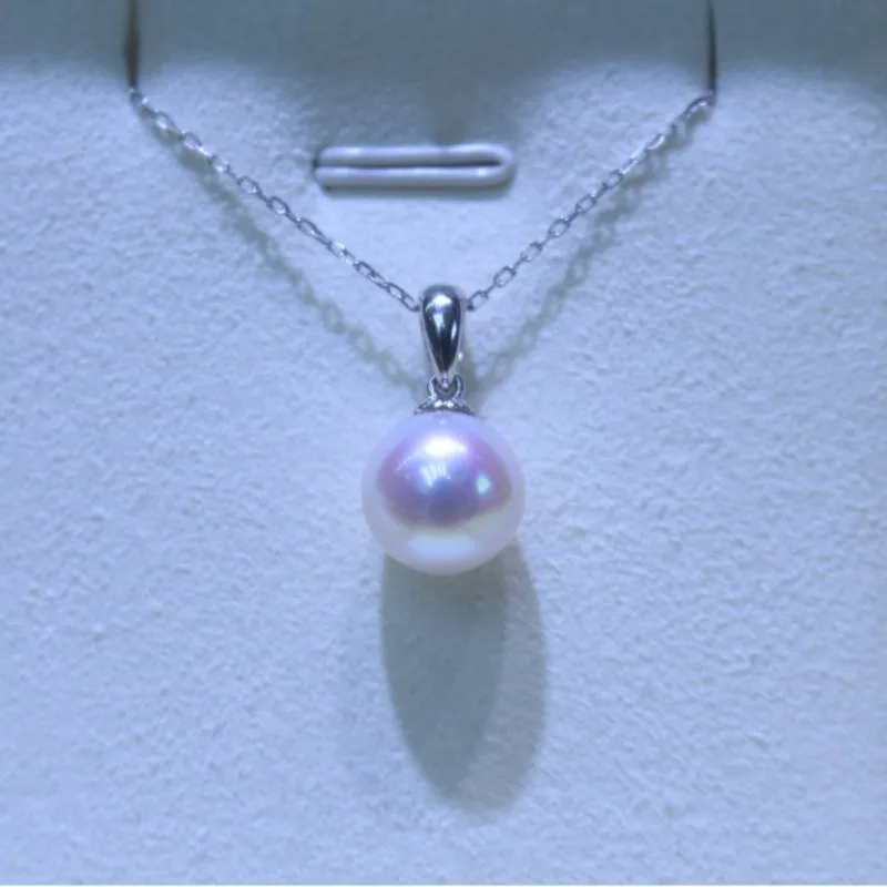 

Ожерелье Эдисона из натурального жемчуга 10-11 мм для женщин, классическая пряжка с семенами дыни, жемчужный кулон, круглое серебро 925 пробы