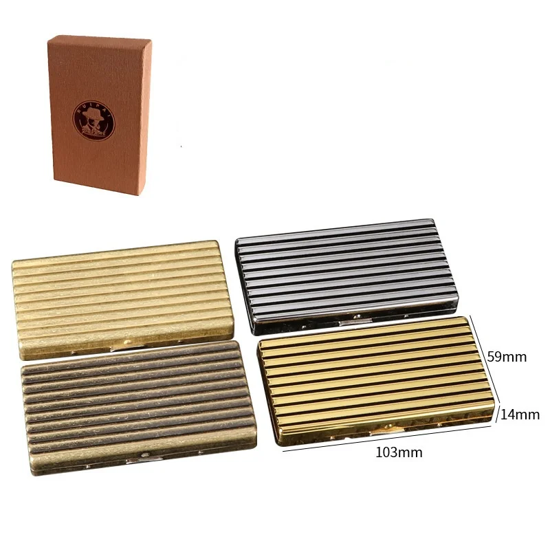 Metal Cigarette Case Slim 20 Capacity Card Slot Design Secure Storage Anti-Shaking Portable Outdoor Storage Box view 6