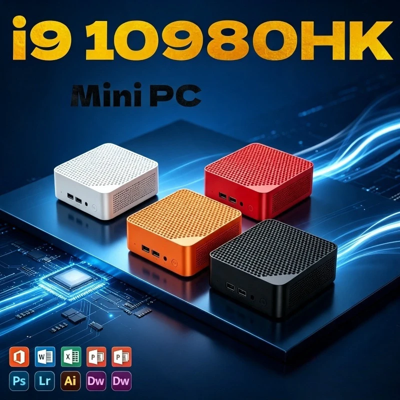New Portable Mini PC Gamer Computer Intel Core i9-10980HK 16GB RAM 1/2TB SSD FHD Bluetooth WiFi6 Gaming Office 4K HDMI