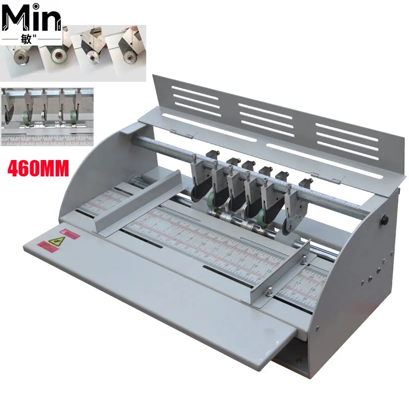 Speed Adjustable 3 In 1 Paper Creasing Machine Perforator Cutter Combo Perforating Creaser for Printing Shop