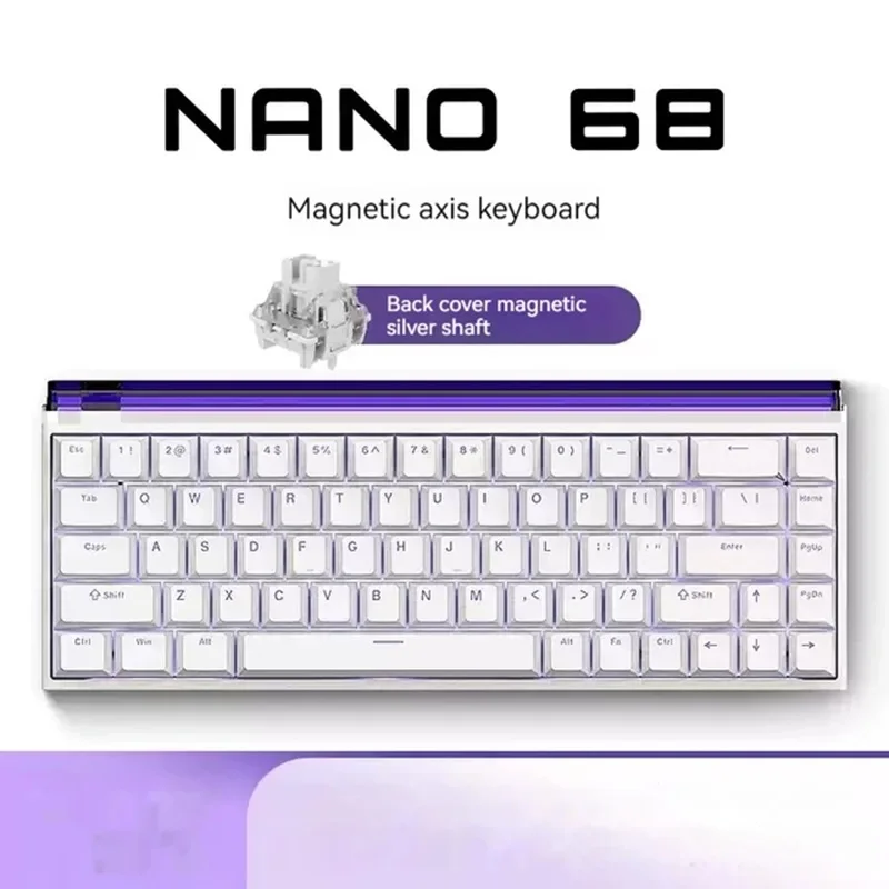 Nano68 pro original madlions teclado mecânico interruptor magnético rgb hotswap 8000hz rt 0.01mm dsk mt gamer esports teclado