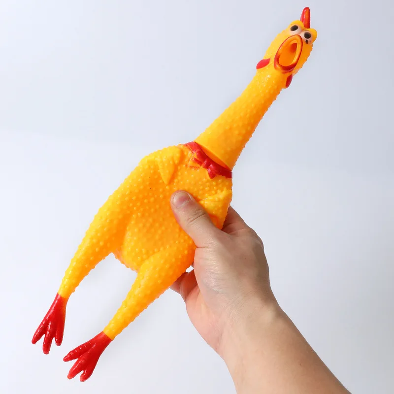 Funny Screaming Chicken Pet Dog Toys Releasing Chicken Durable Dog Chew Toys Tough Squeaky Dog Grinding Teeth Toys