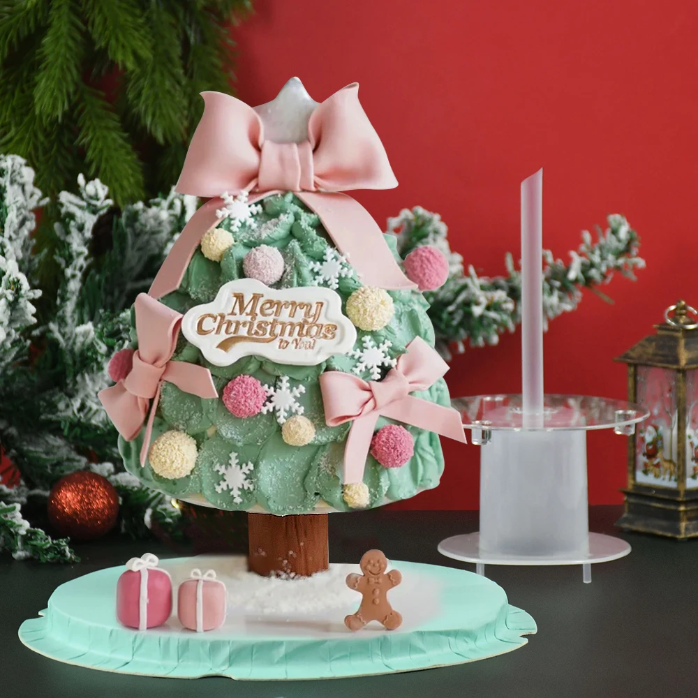 1pc Merry Christmas Tree Wishing Stand Dessert Wishing Tree Cake Bracket Home DIY Cake Support Gasket Piling Bracket Baking Tray