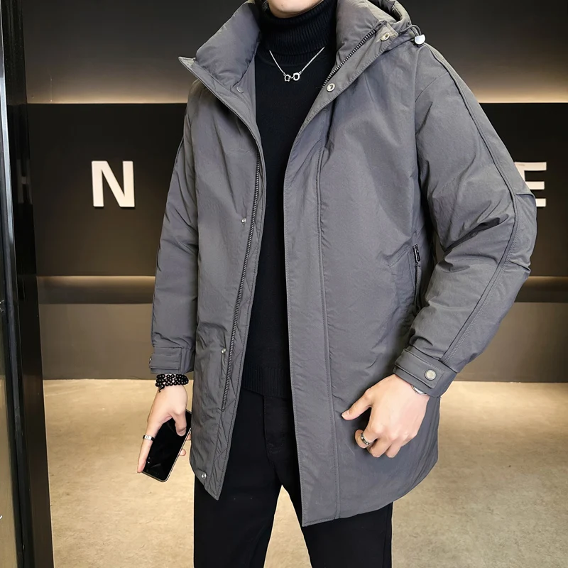 2026 Winter New Style Fashion Casual Men's Mid-Length Down Jacket Coat