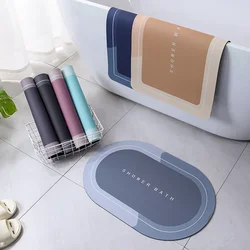 Anti-slip Absorbent Bathroom Bath Mat Quick Drying Bath Mats Shower Rug Kitchen Entrance Doormats Home Floormat Bathtub Carpet