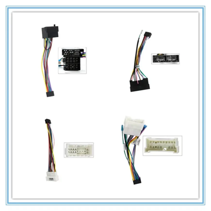 Adaptador de Cable de arnés de Cable de alimentación de Radio de coche de 16 pines para Hyundai Elantra Accent Azera i10 i20 i30 ix55 Tucson KIA Carens Picanto Rio