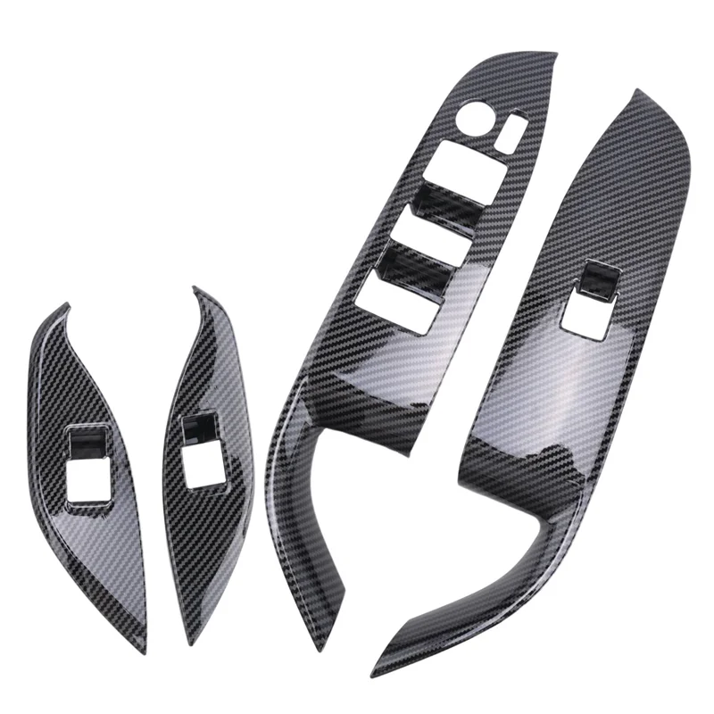 

Car Window Glass Lift Switch Button Panel Cover Trim Sticker ABS Carbon Fiber Door Armrest RHD For Toyota Voxy 2022