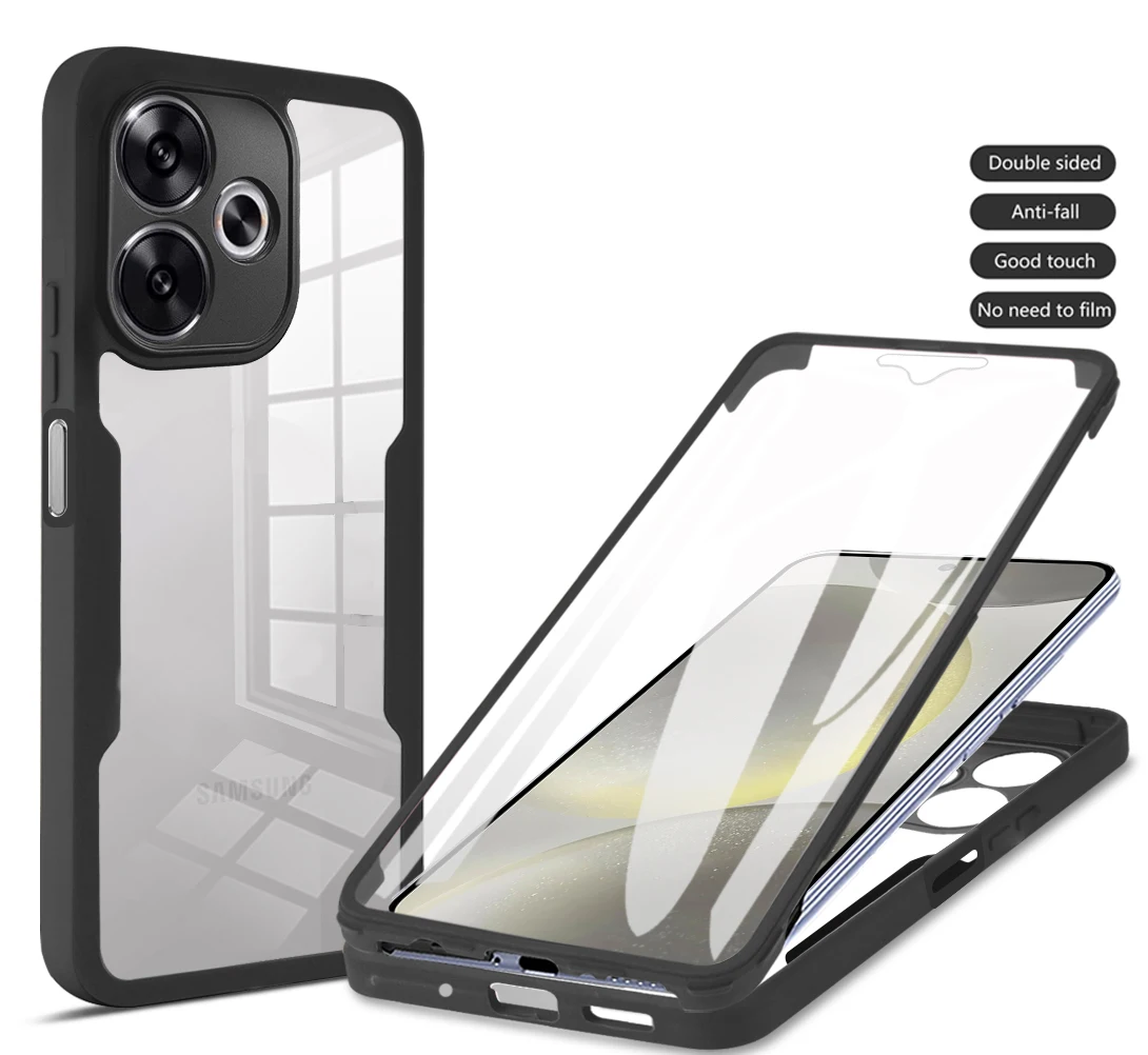 

Screen Protection 360° Full Body Case for Redmi 13 13C 12C A3 Note 13 Pro+ Plus 13R 4G 5G Xiaomi Poco F5 F6 Pro X5 X6 M6 Pro 4G