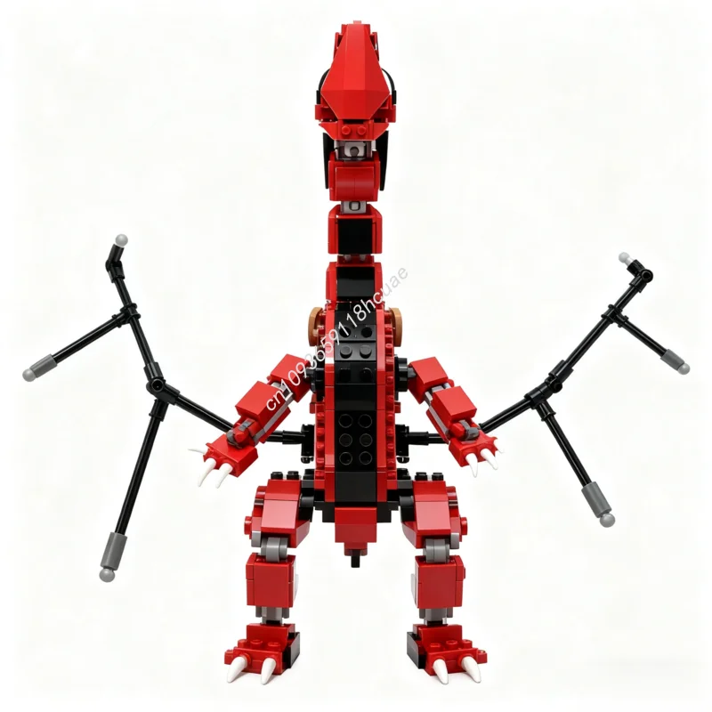 345 個 MOC レッドドラゴン城モデルビルディングブロック DIY 建築組み立てるクラフトおもちゃクリエイティブレンガ子供クリスマスギフト