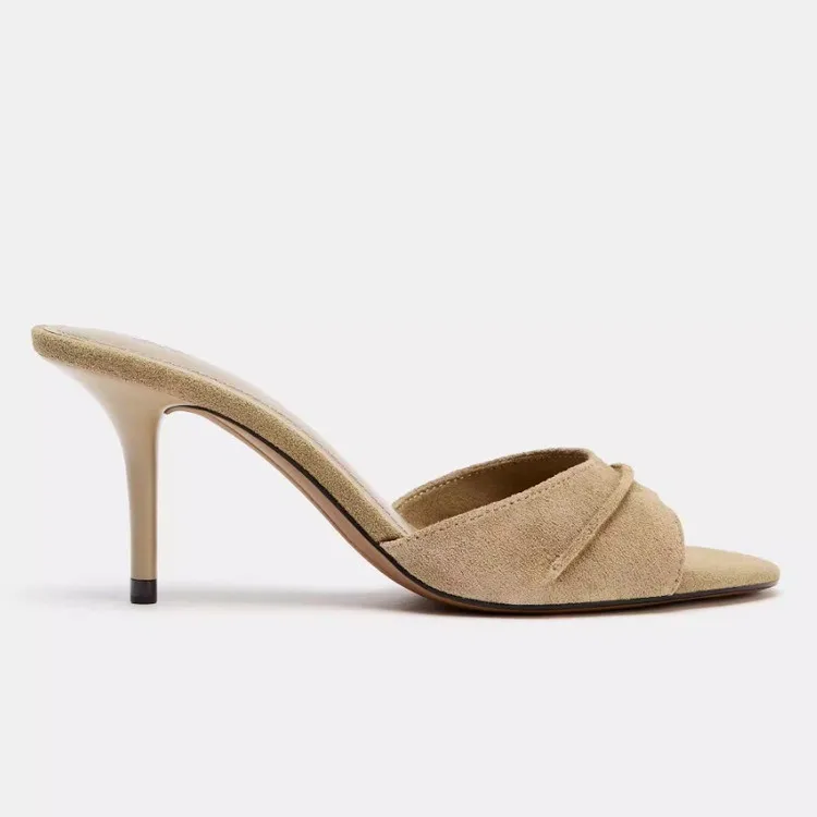

Women’s Pointed Sandals 2026 Summer New Slip-On Sandals Women’s Outdoor Peep-Toe Stiletto Heels