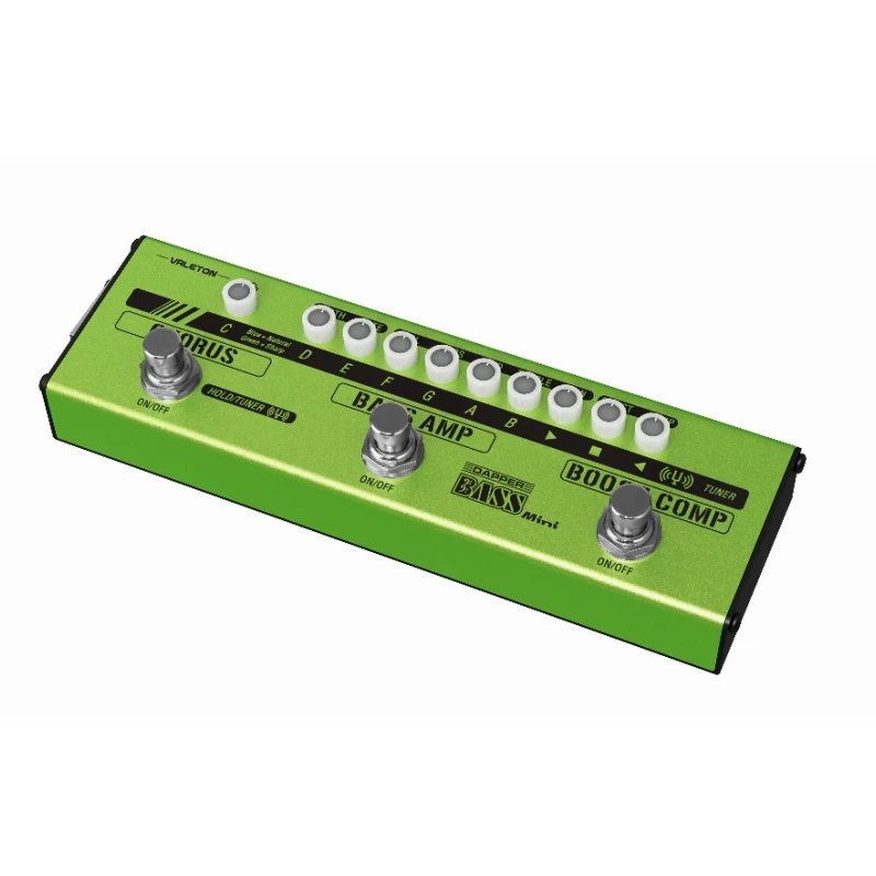 valeton dapper bass mini combo effects bass little green bar di box reverb compression single block