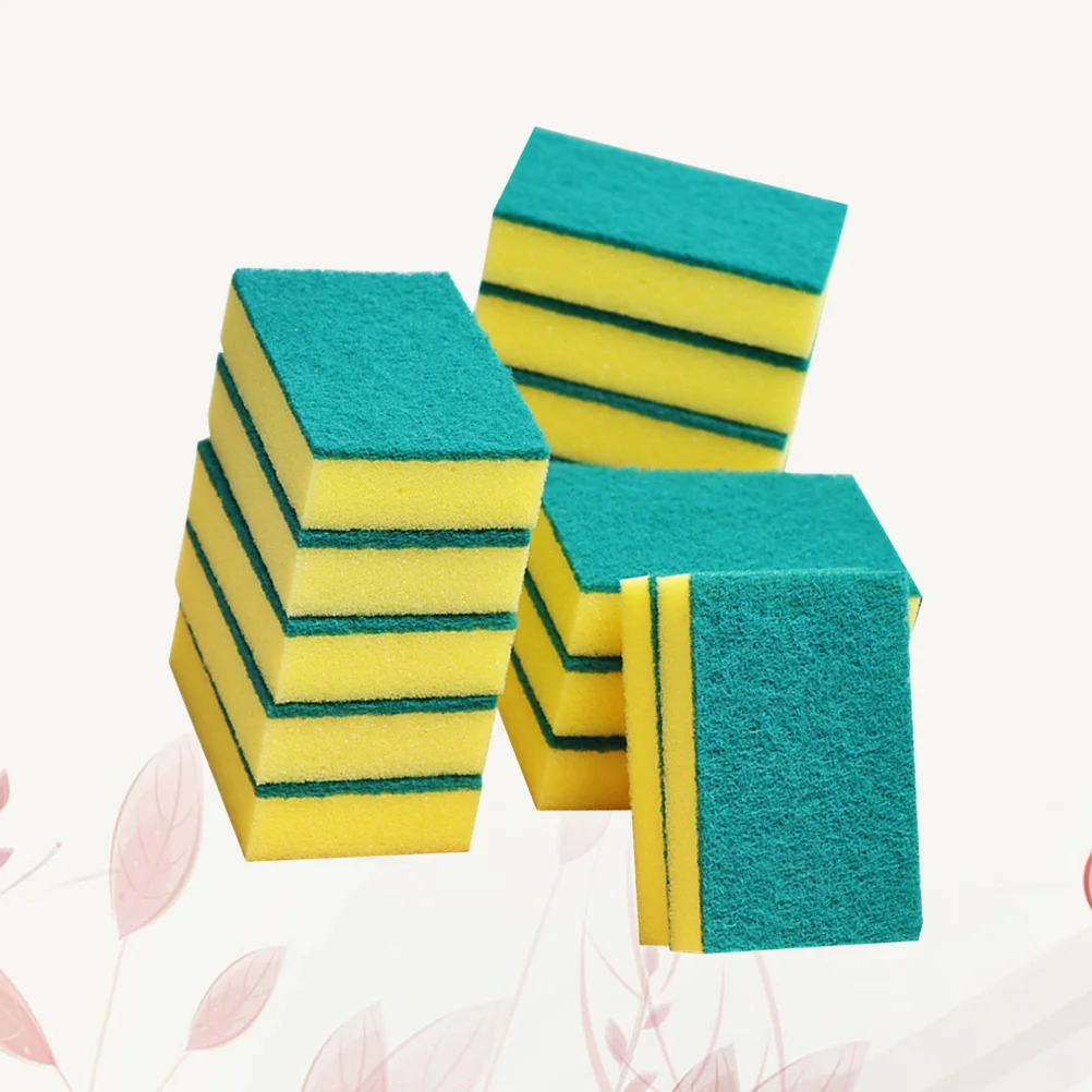 

15 Pcs Cleaning Sponges Scouring Pads Sponge Cleaners for Kitchen Dishes Faucets Stove Sink Multi Purpose Non Damage Utensils