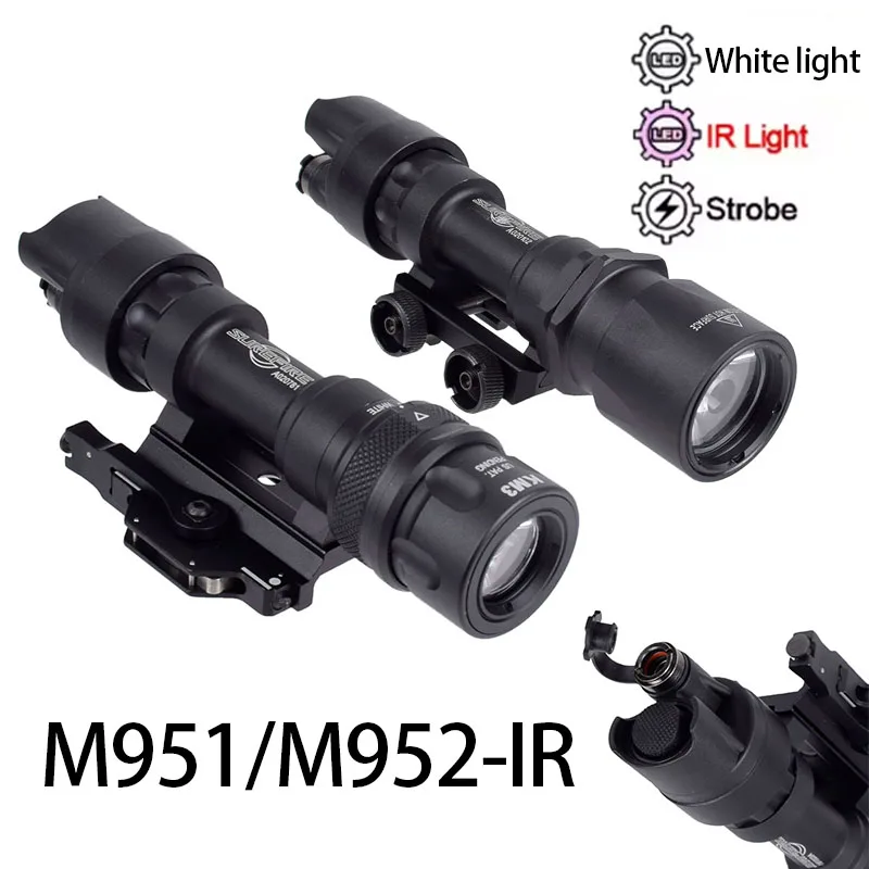 

Lambul Tactical Mark M951 M952 IR LED LOGO Tactical Weapon Flashlight Metal Scout Light M952Lamp Fit 20mm Picatinny Rail