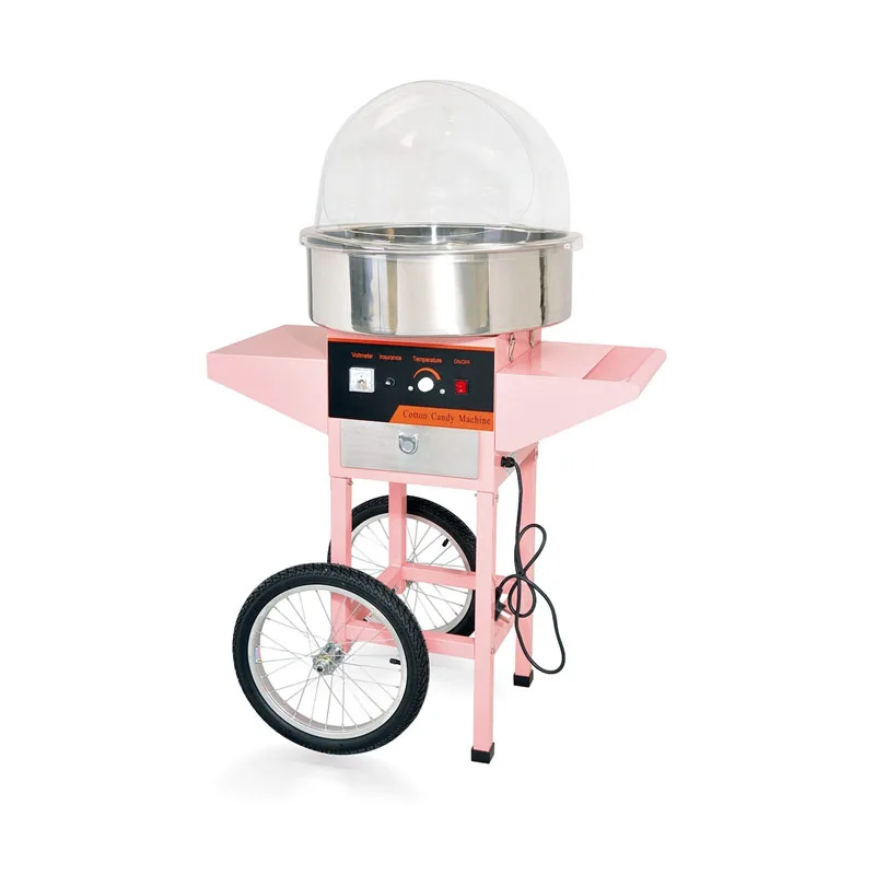 High-quality   marshmallow floss machine, commercial marshmallow making machine with trolley
