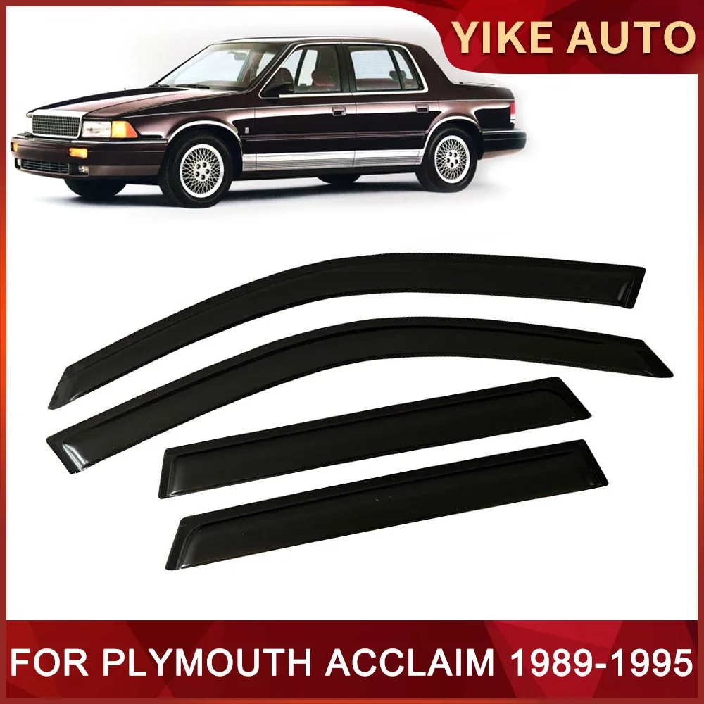 Window Visor for PLYMOUTH ACCLAIM 1989-1995 Weathershied Door Visor Wind Sun Rain Guards Side Window Wind Deflectors Auto