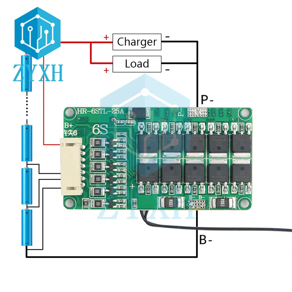 Lifepo4 BMS 6S 19.2V 15A 20A 25A 3.2V płyta ładowania baterii z balansem korektor temperatura NTC ochrona dla Ebike/Escooter