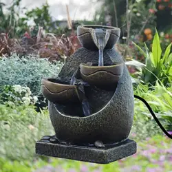 Indoor Water Fountain Flowing Water Feng Shui Water Sound Handmade Waterfall Fountains for Bedroom Home Table Decoration