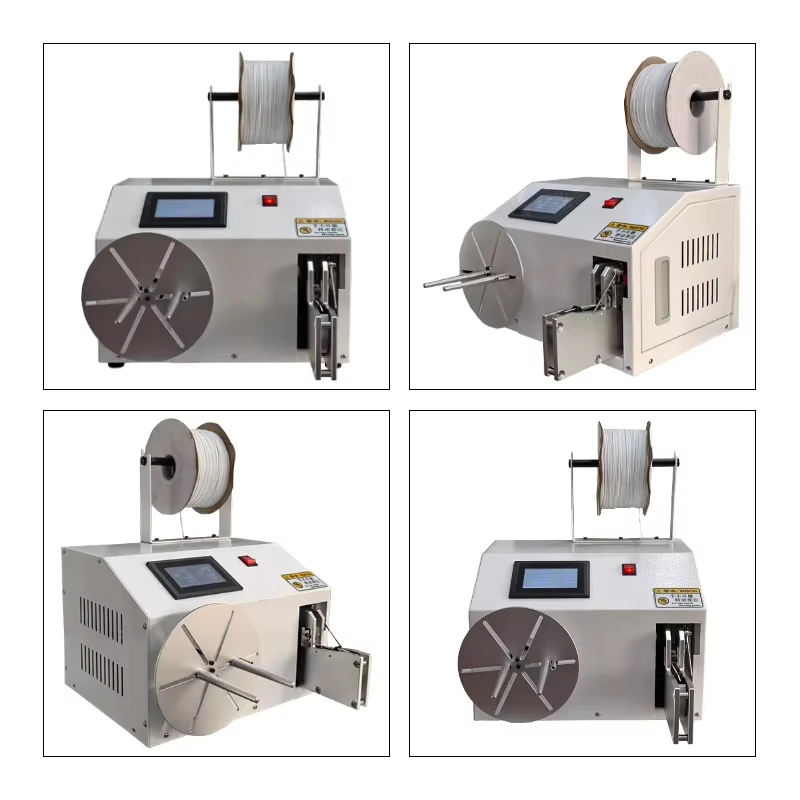 Multifunctionele automatische kabelwikkel- en bindmachine 5-30 mm bundel touchscreen voor USB/HDMI/stroomkabels, ronde/lange/8-vormige binders