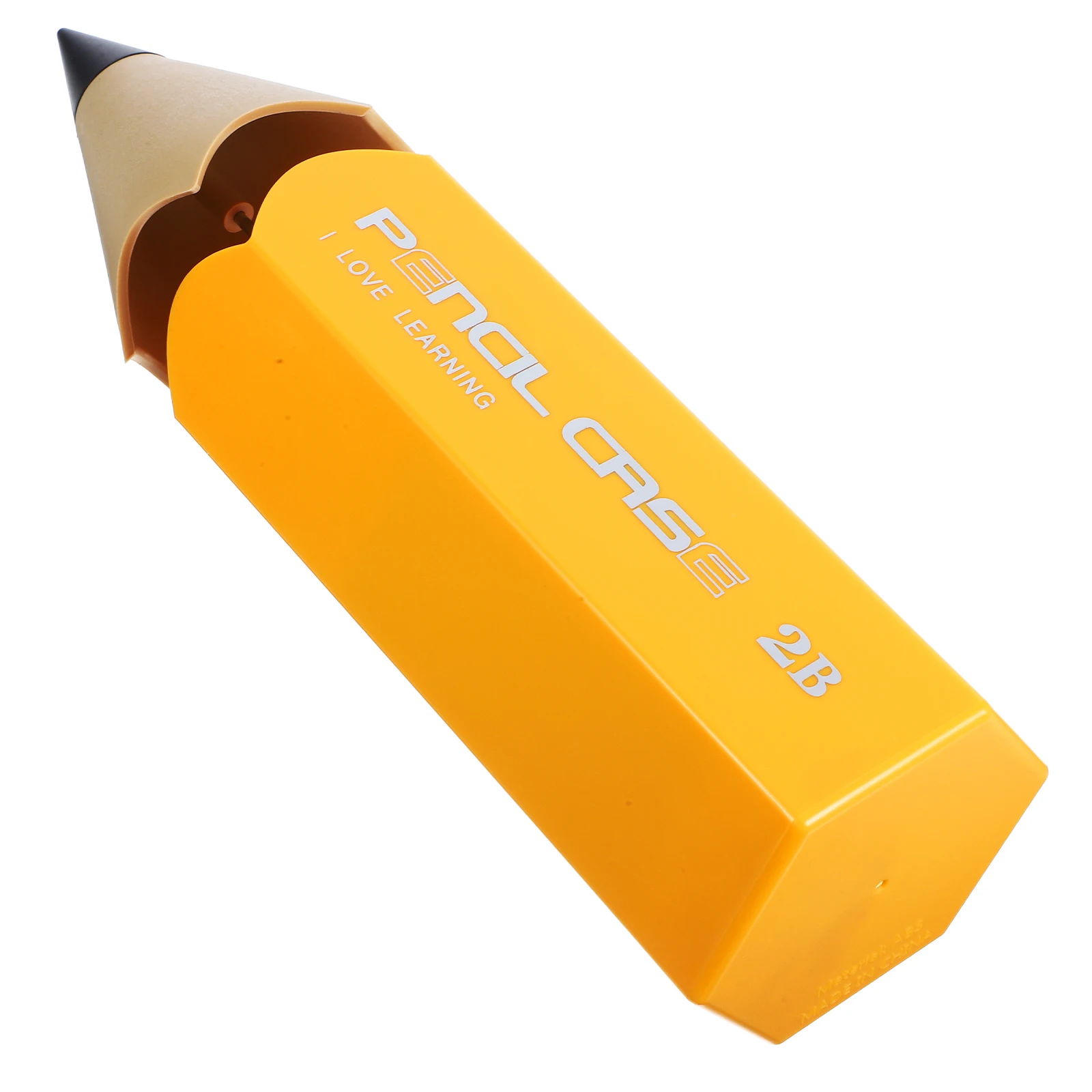 

Yellow Pencil Shaped Pen Holder Desk Stationery Storage Box Kids Classroom Dispenser Container Stylish Creative Art Case