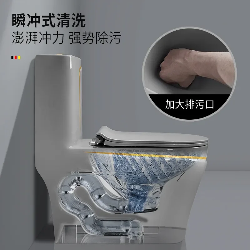 for Modern Simple Household Ceramic Toilet Gray Siphon Flushing Sanitary Ware Deodorant
