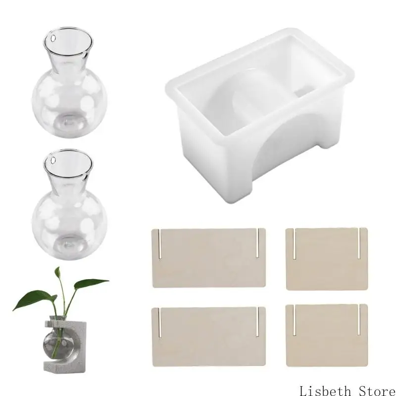 

124A Easy Release Silicone Mold For Hydroponic Test Tube Planter Display Rack Making