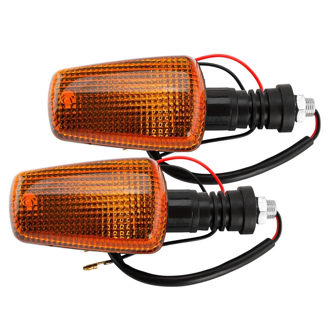 2Pcs Motorcycle Turn Signal Indicator Blinker Amber Light 12V Fit for Yamaha XJR400 XJR1200 XJR1300 FZR250 FZR400