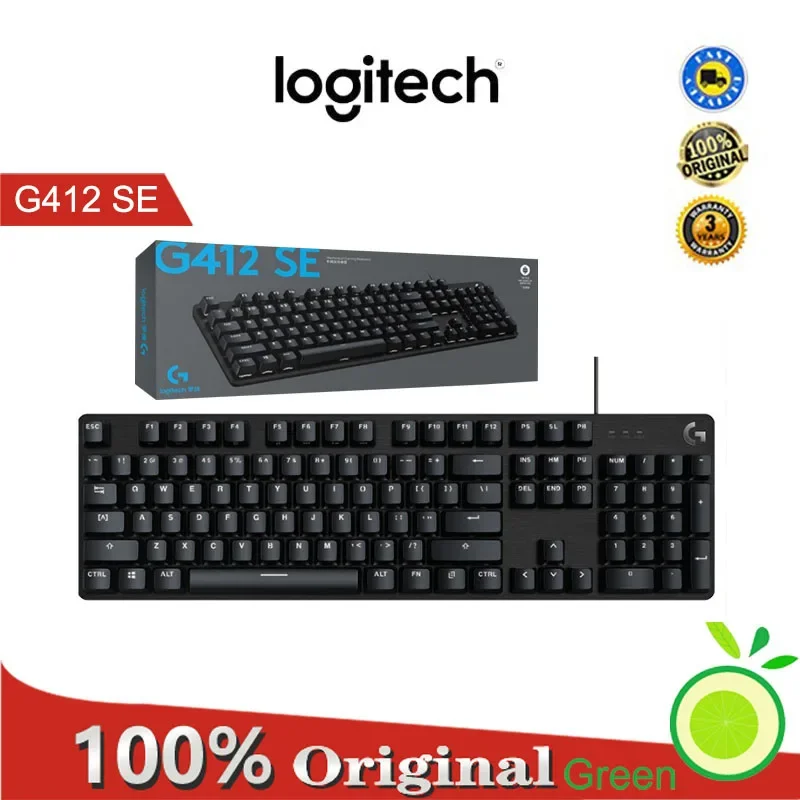 

Logitech G412 SE gaming mechanical keyboard, LED backlight, USB, compatible with Windows and MacOS