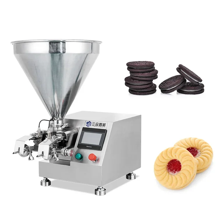 Muilti Function Cake Cream Injection Coating Chocolate Injector Nozzles Decorating Semi Auto Liquid Filler Machine For Bread