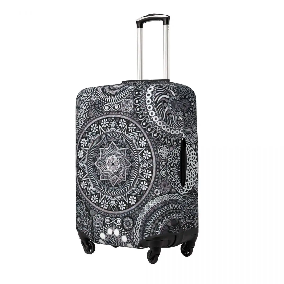 Mandala Bouquet Print Luggage Protective Dust Covers Elastic Waterproof 18-32inch Suitcase Cover Travel Accessories