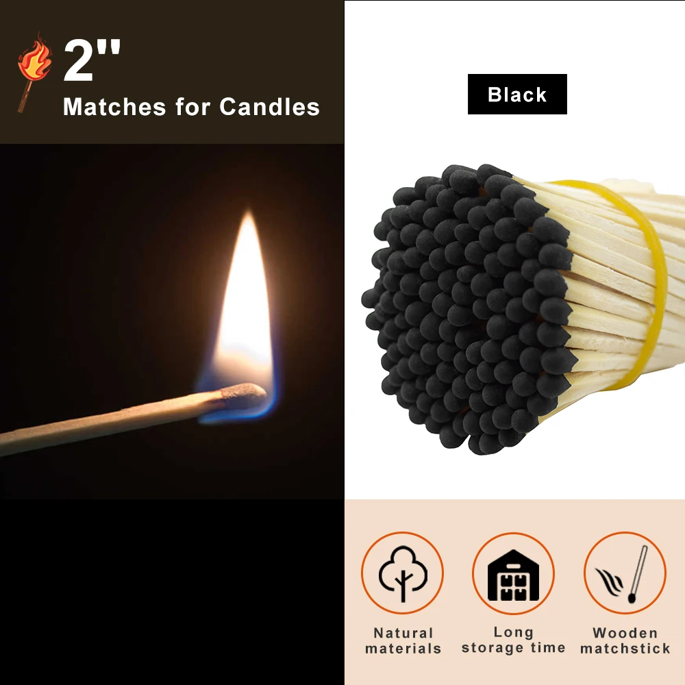 

100pcs Safety Matches lighter with Striker Wooden Matchsticks for Ciga Candles Fireplace BBQ - USA Free Shipping