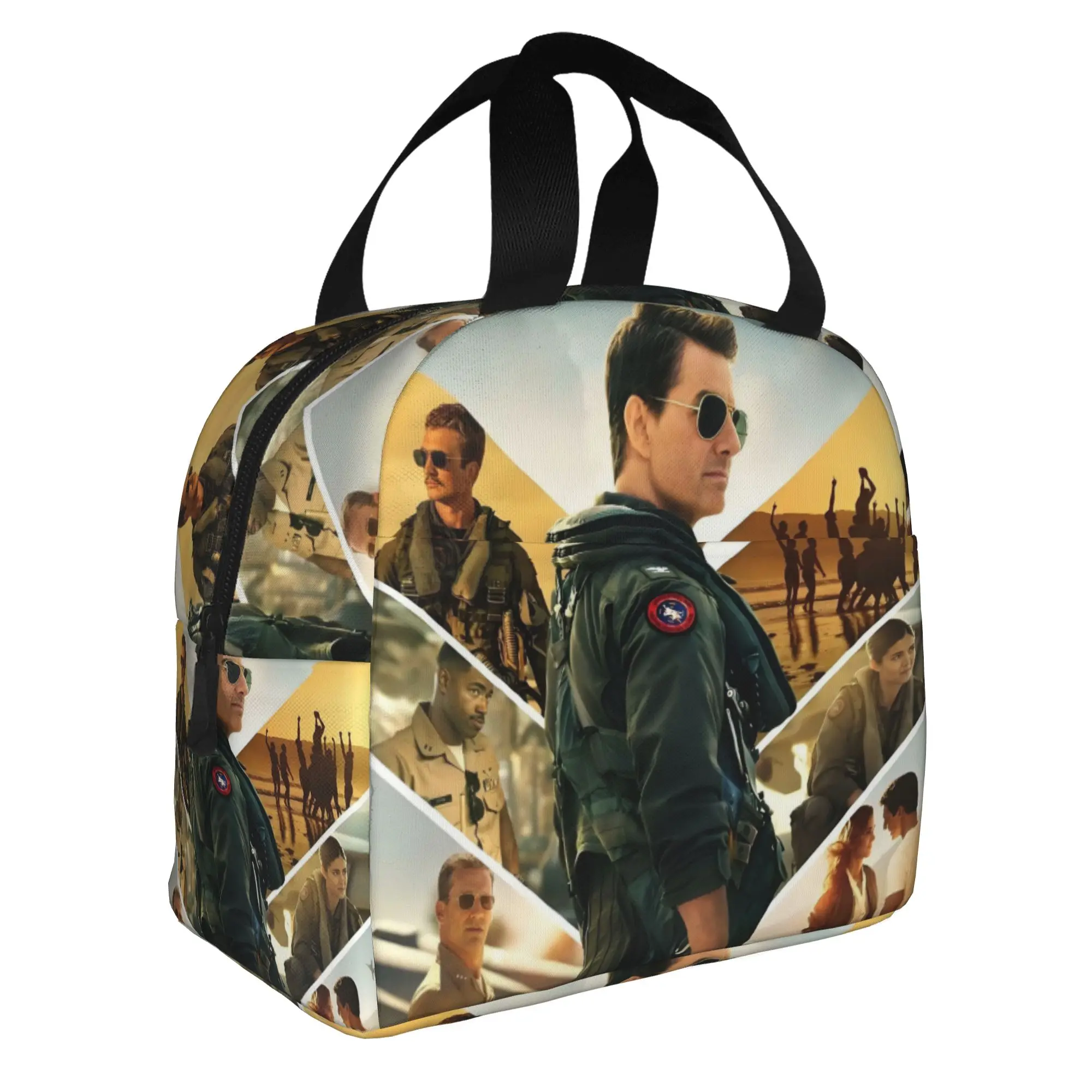 Top Gun Maverick Film Resuable Lunch Boxes Waterproof Air Force Fighter Jets Thermal Cooler Food Insulated Lunch Bag Office Work