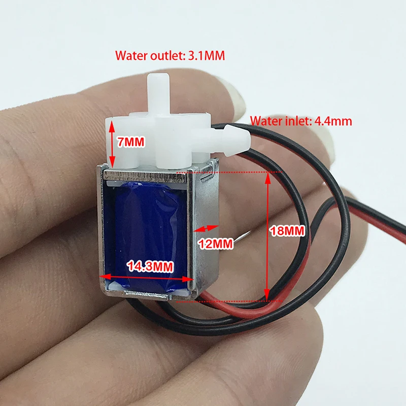 Micro Mini Solenoid Valve Normally Closed DC 3.7V 6V 12V Electric Control Water Valve Exhaust Valve Bidirectional Solenoid Valve