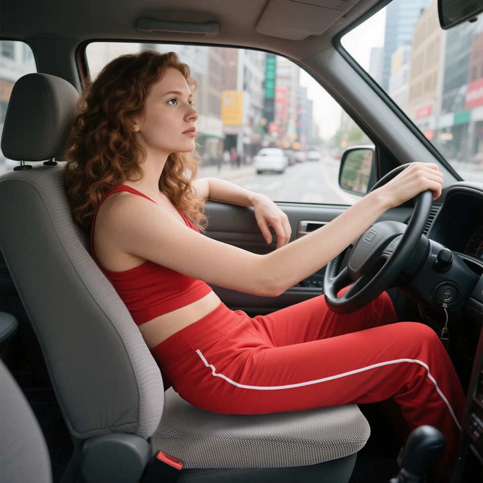 Car Seat Cushion Memory Foam Seat Cushion Relieves Hip Pressure Ergonomic Insulated Breathable Car Seat Cushion