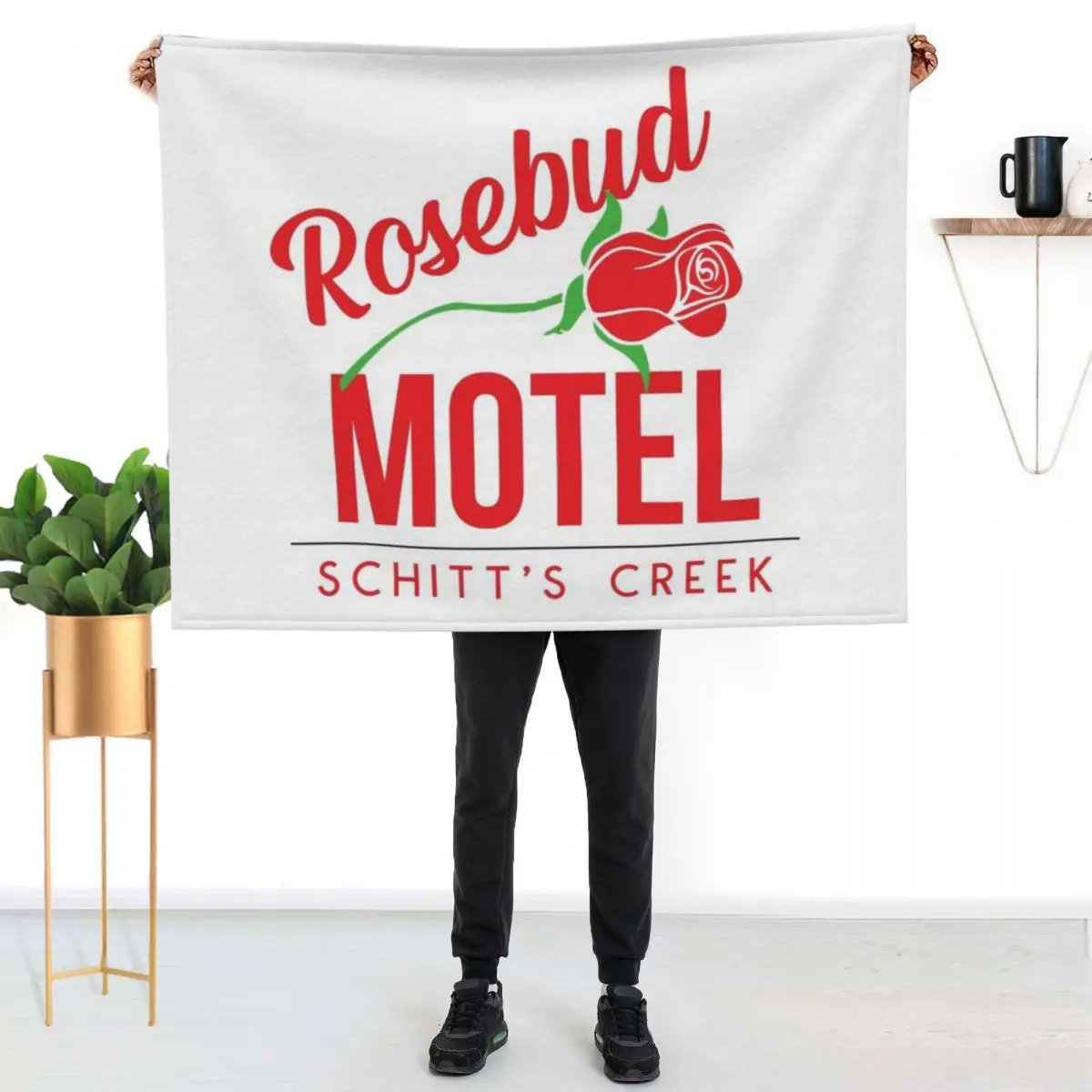 

Rosebud Motel Throw Blanket Lightweight Warm Blanket for Travel Camping