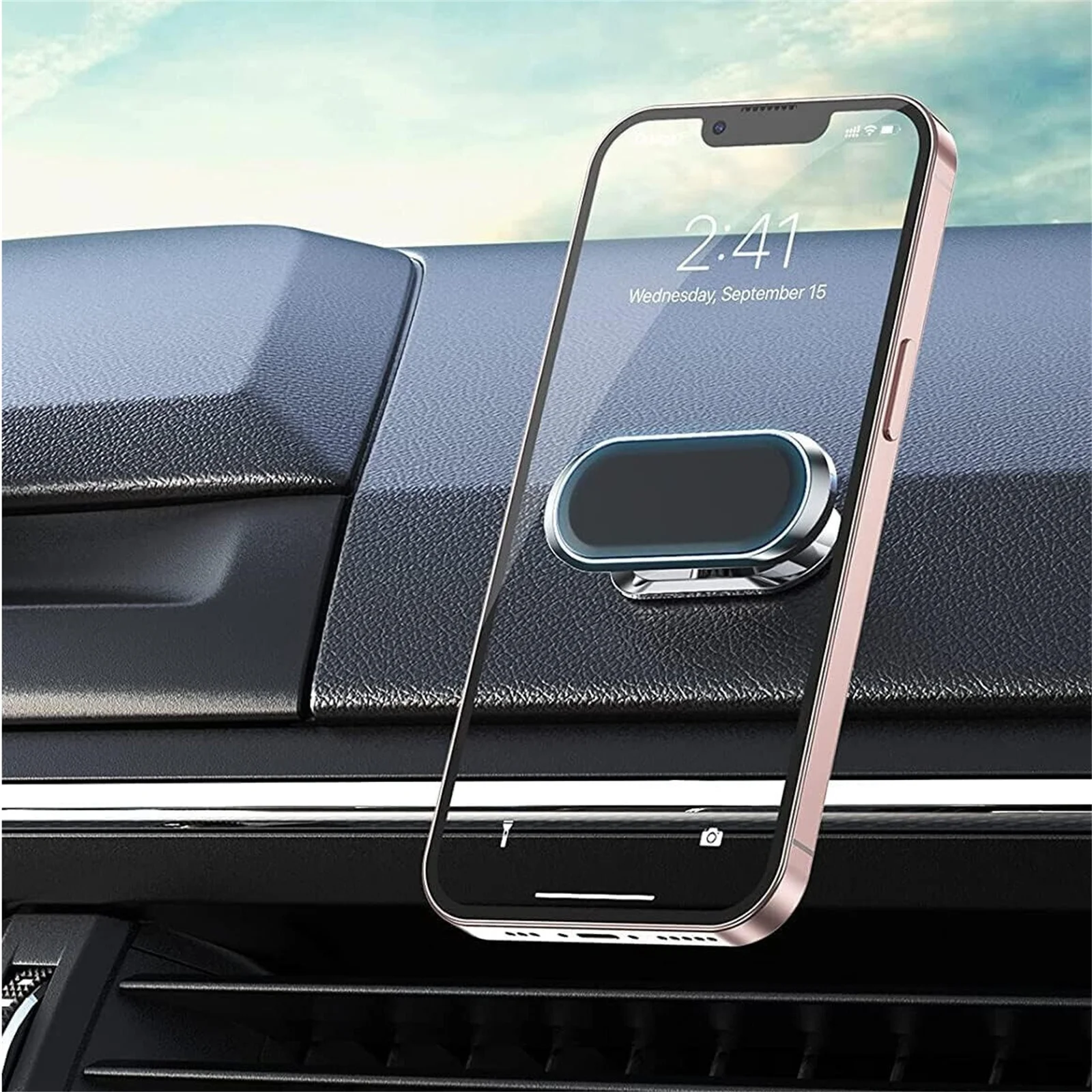 Metal Strong Magnetic Car Mobile Phone Holder Magnet Cell Phone Stand in Car GPS Support For Phone Universal 360 Rotatable Mount