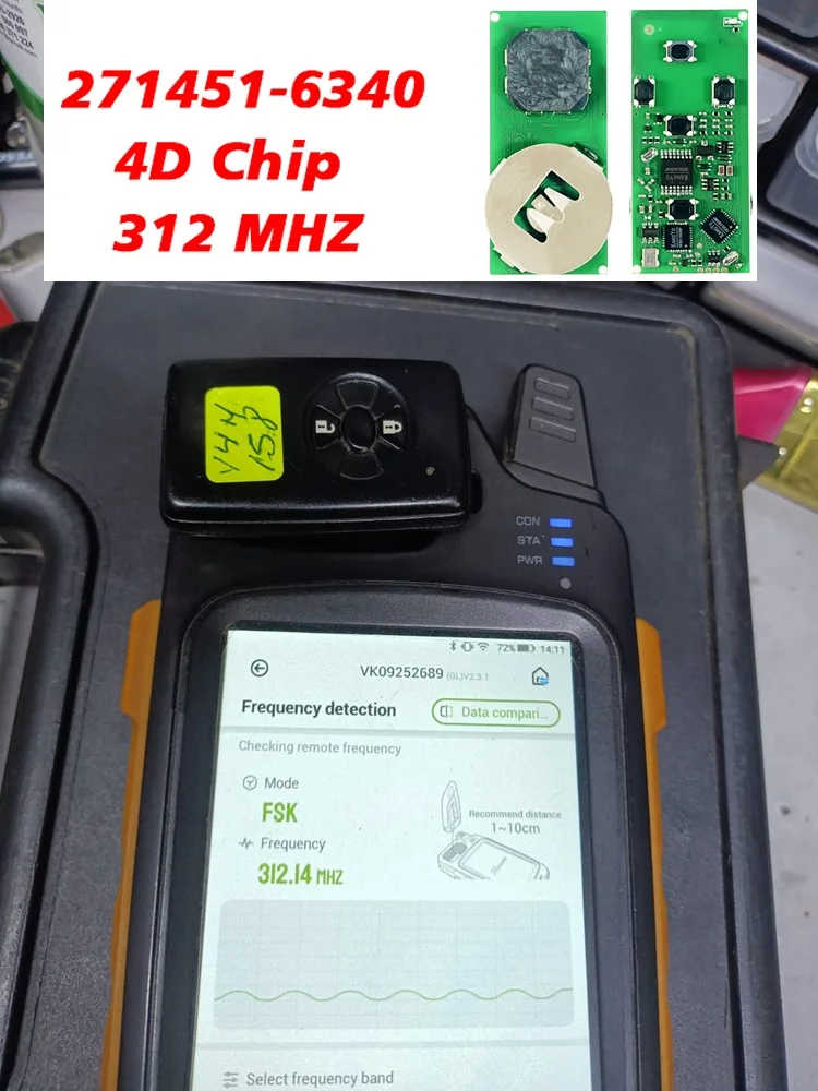 

CN007311 Part Number 271451-6340 For Toyota Axio Premio Keyless 4D Chip 312MHZ 3 Button Smart Key replacement Keyless Go