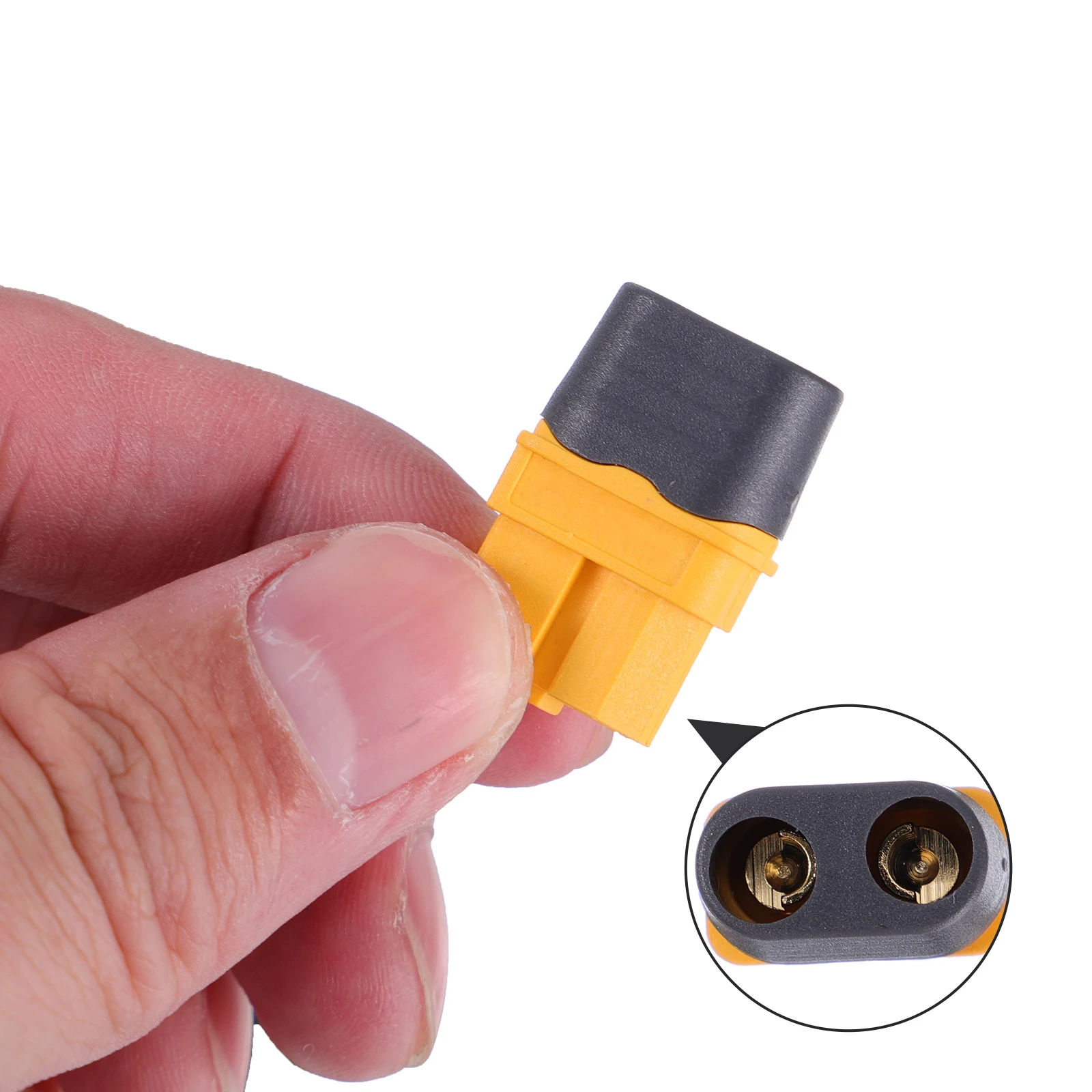

6pcs 1 Set Xt60H-F Female Bullet Connectors High- Plugs For Rc Lipo Batteries Long Life Reusable Yellow