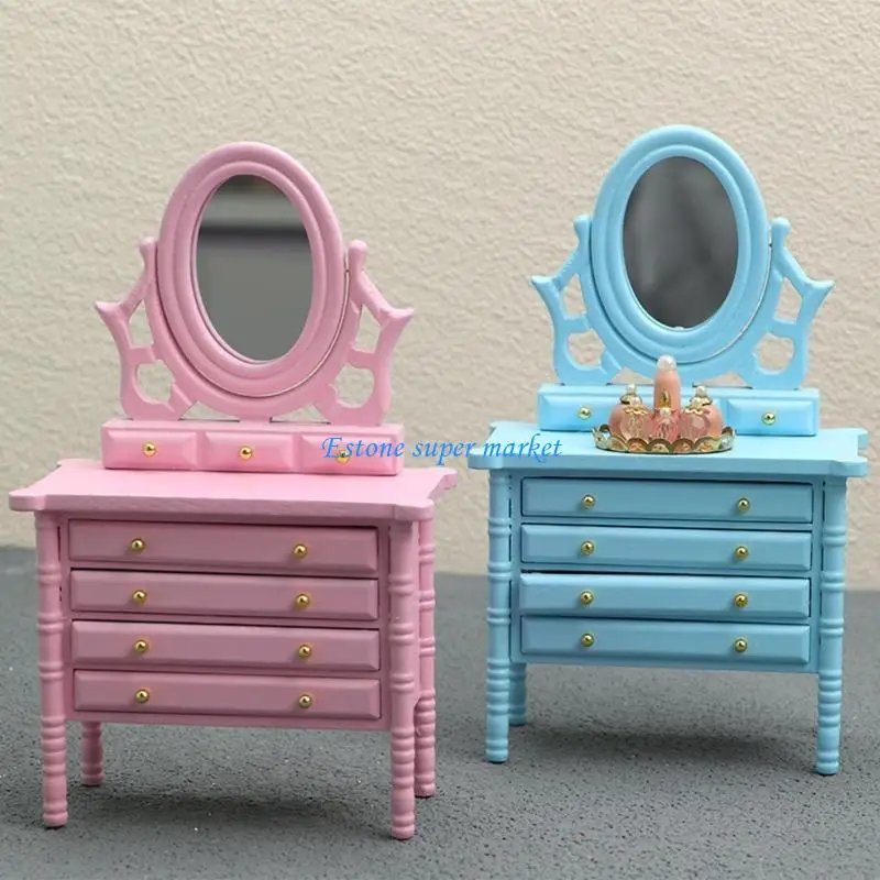 090b 1:12 Doll House Dresher Doll House Furniture jouet mini-miroir tiroirs miniatures