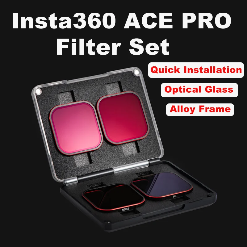 For Insta360 ACE PRO Filter 4-in-1 Set CPL Polarized ND8/16/32 Light Reducing Filter Dust Resistant Insta 360 Ace Pro Accessory