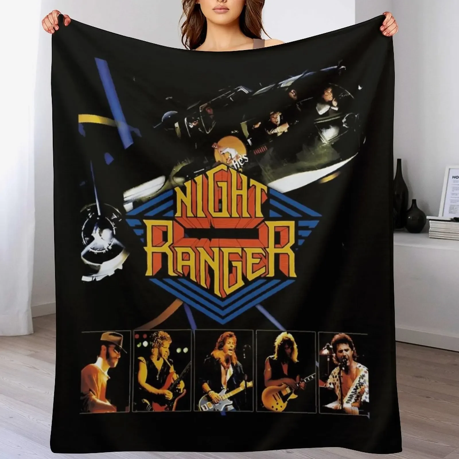 

2022 the night ranger tour Throw Blanket Cozy Warm Blanket for Bed Room Decor