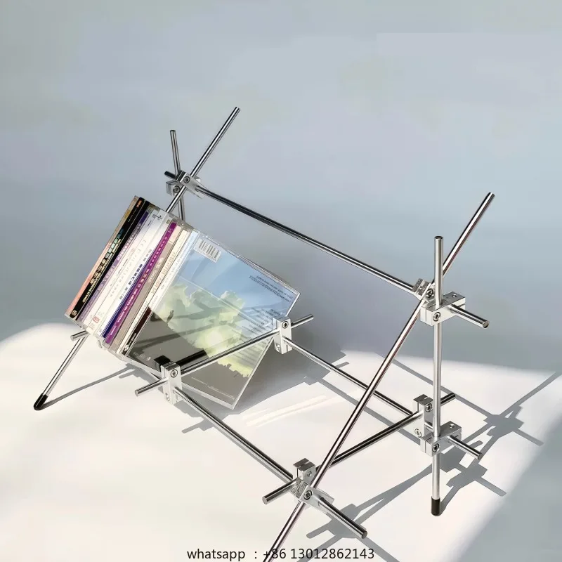 

Elegant CD Display Stand Record Storage Rack Morden Aesthetic CD Storage Holrdes Rack Discs Shelves Furniture Decoration