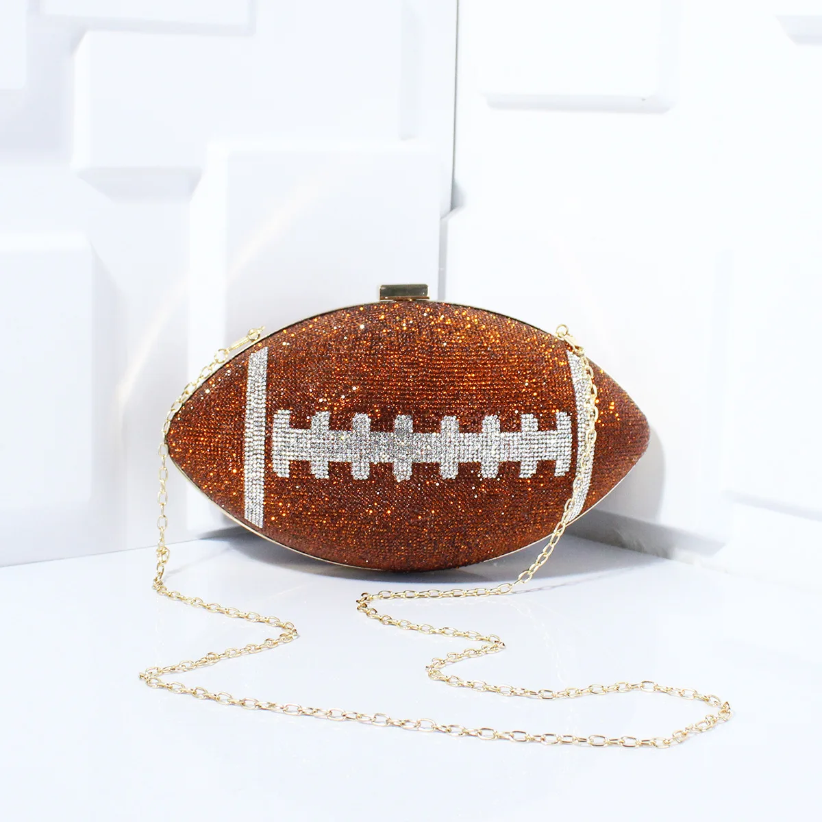 

Football-Shaped Evening Rugby Exquisite High-End Banquet Purse for Dance Events Versatile Shoulder Messenger Bag