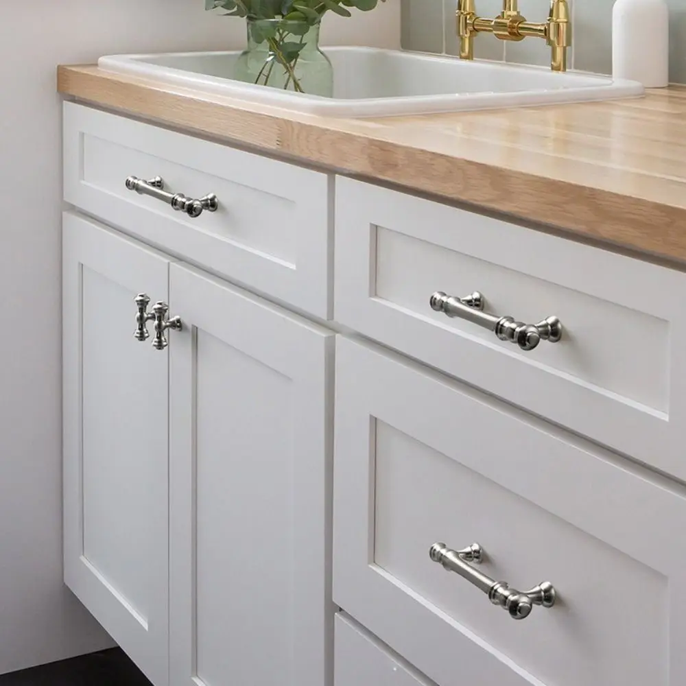 Zinc Alloy Cabinet Door Handle Modern Simple Light Luxurious Wardrobe Door Handle High-end Solid Antique Drawer Knobs