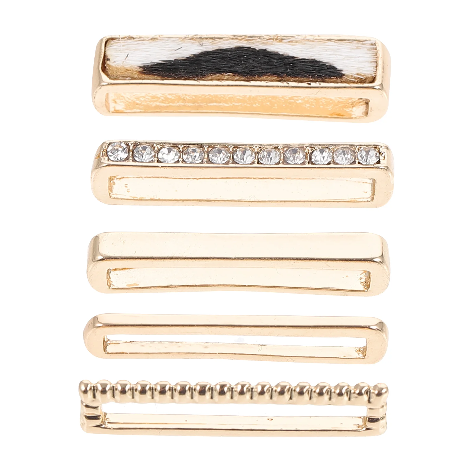 

5 Pcs Belt Strap Decoration Watch Accessories Watchband Charm Ring Jewelry Shiny Golden Loops Man