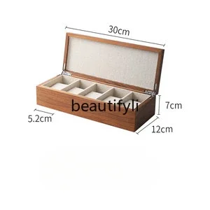 European retro jewelry box wooden storage box jewelry watch box necklace ring bracelet jewelry