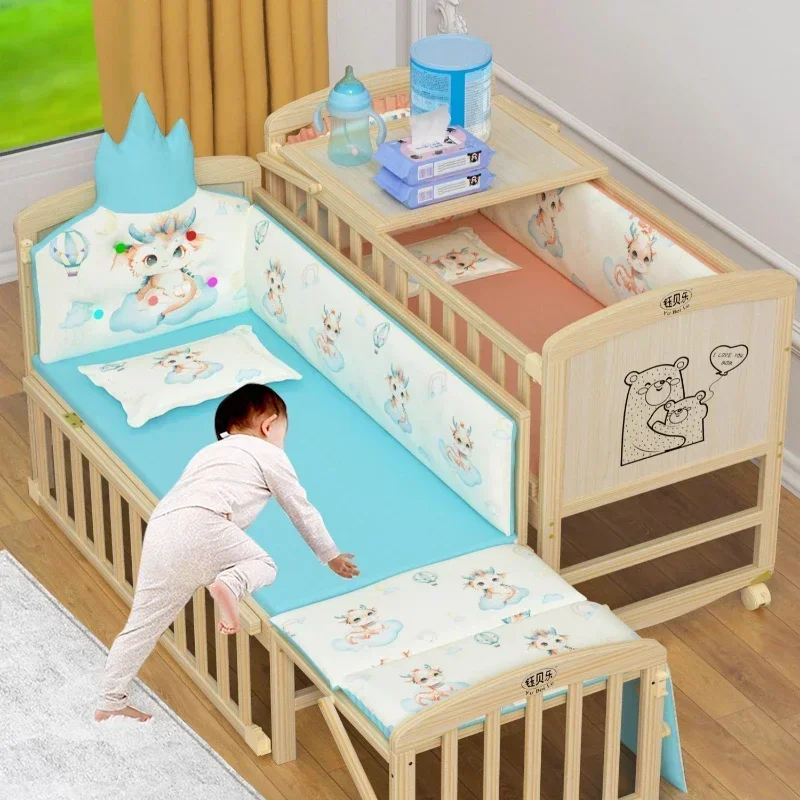 40 Solid Wood Baby Crib - Non-Toxic Paint-Free Infant Bed, Newborn Cradle, Co-Sleeper, Wooden Baby Cot, Natural Baby Cot.